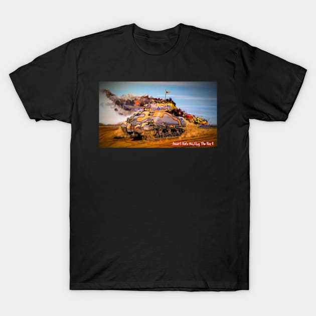 M-4 Sherman-Desert Rats T-Shirt by WarDaddy